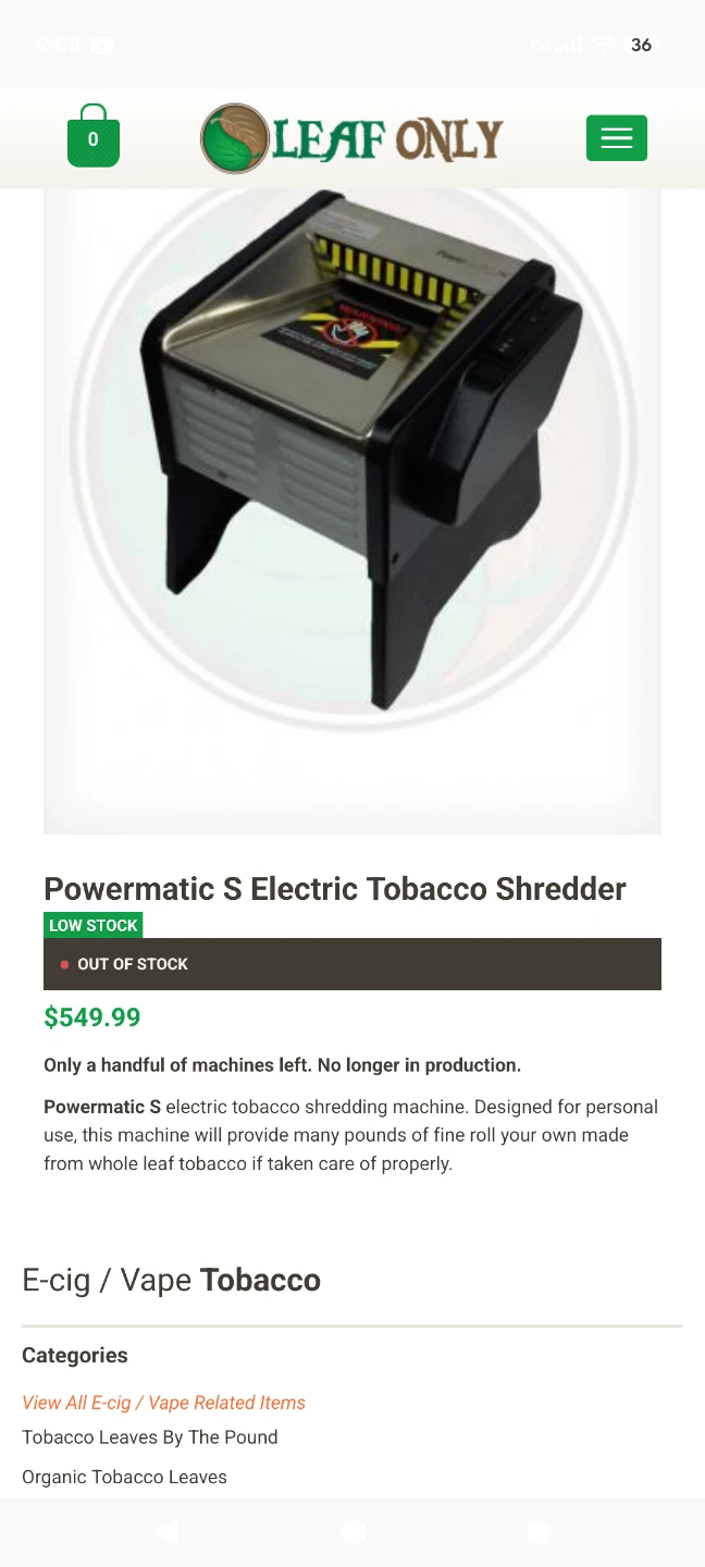 Powermatic s Electric tobacco Shredder - photo 2