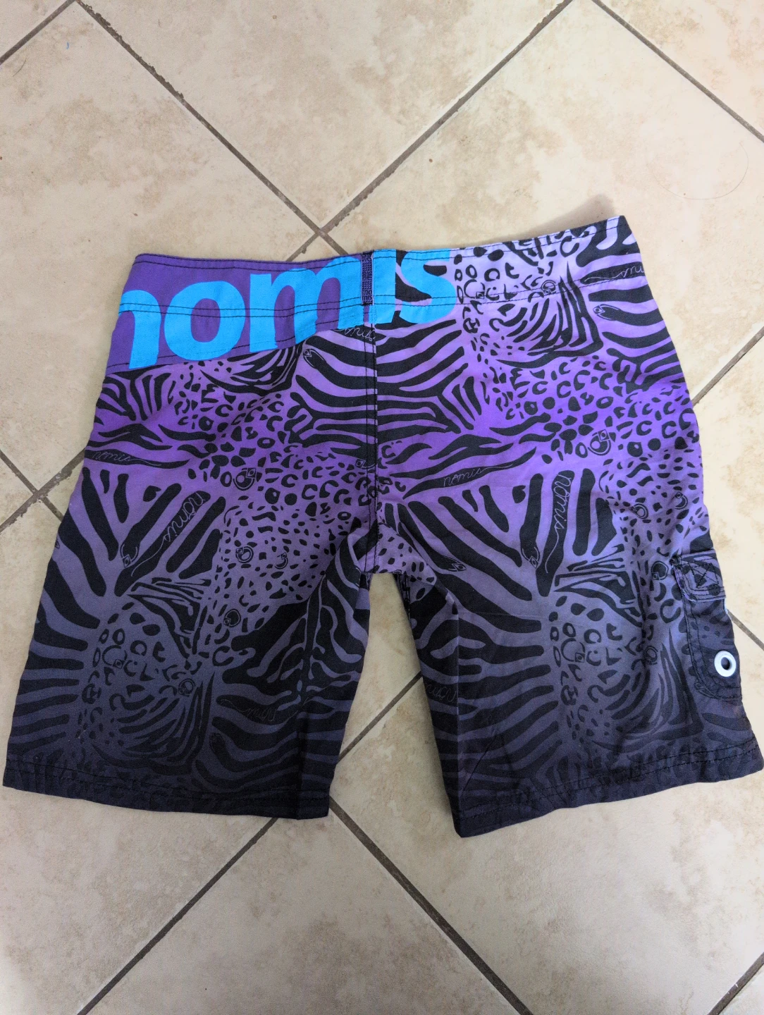 Nomis Board Shorts Purple Zebra Print - photo 4