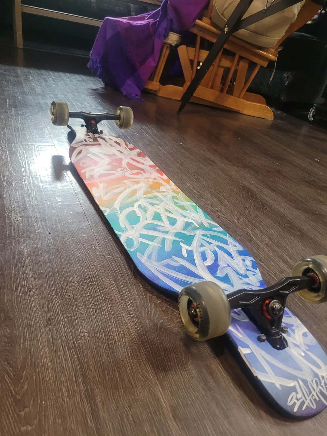 Wiisham Custom Painted Longboard - photo 2
