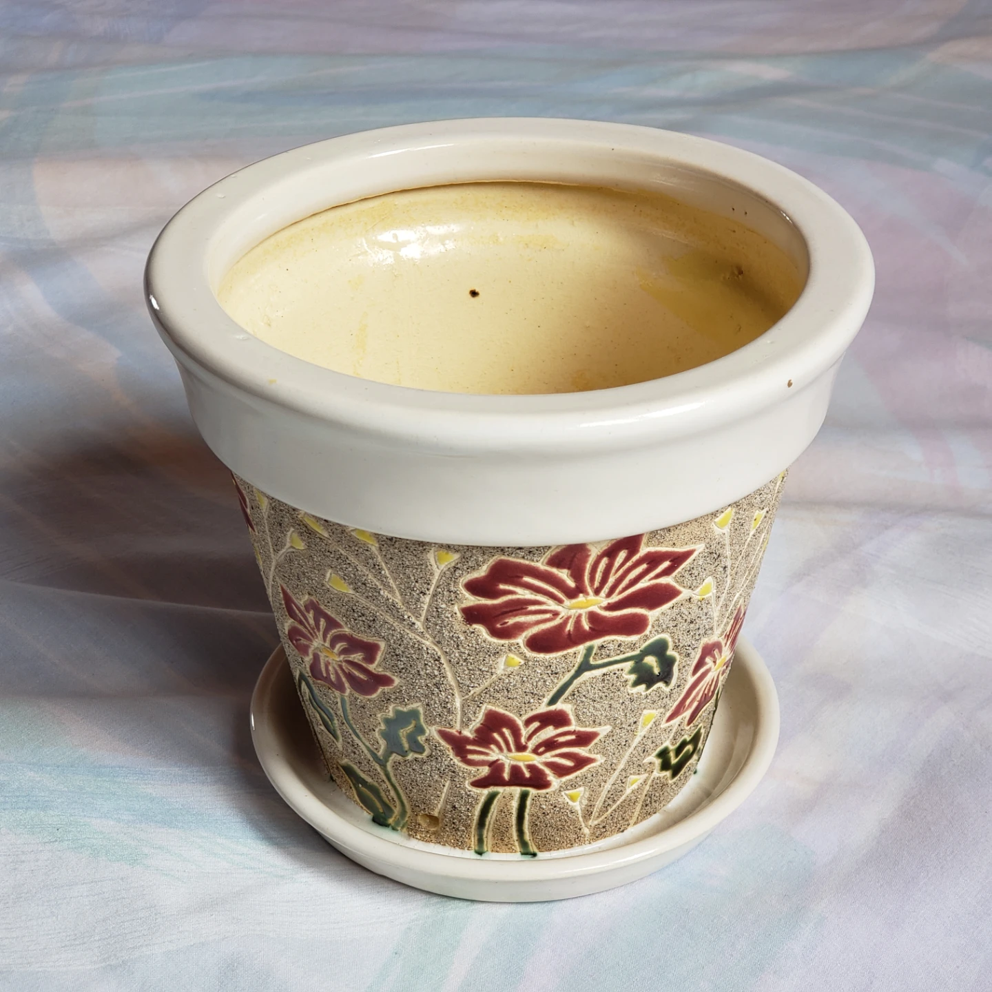 Classic Ceramic Plant Pot with Tray - photo 2