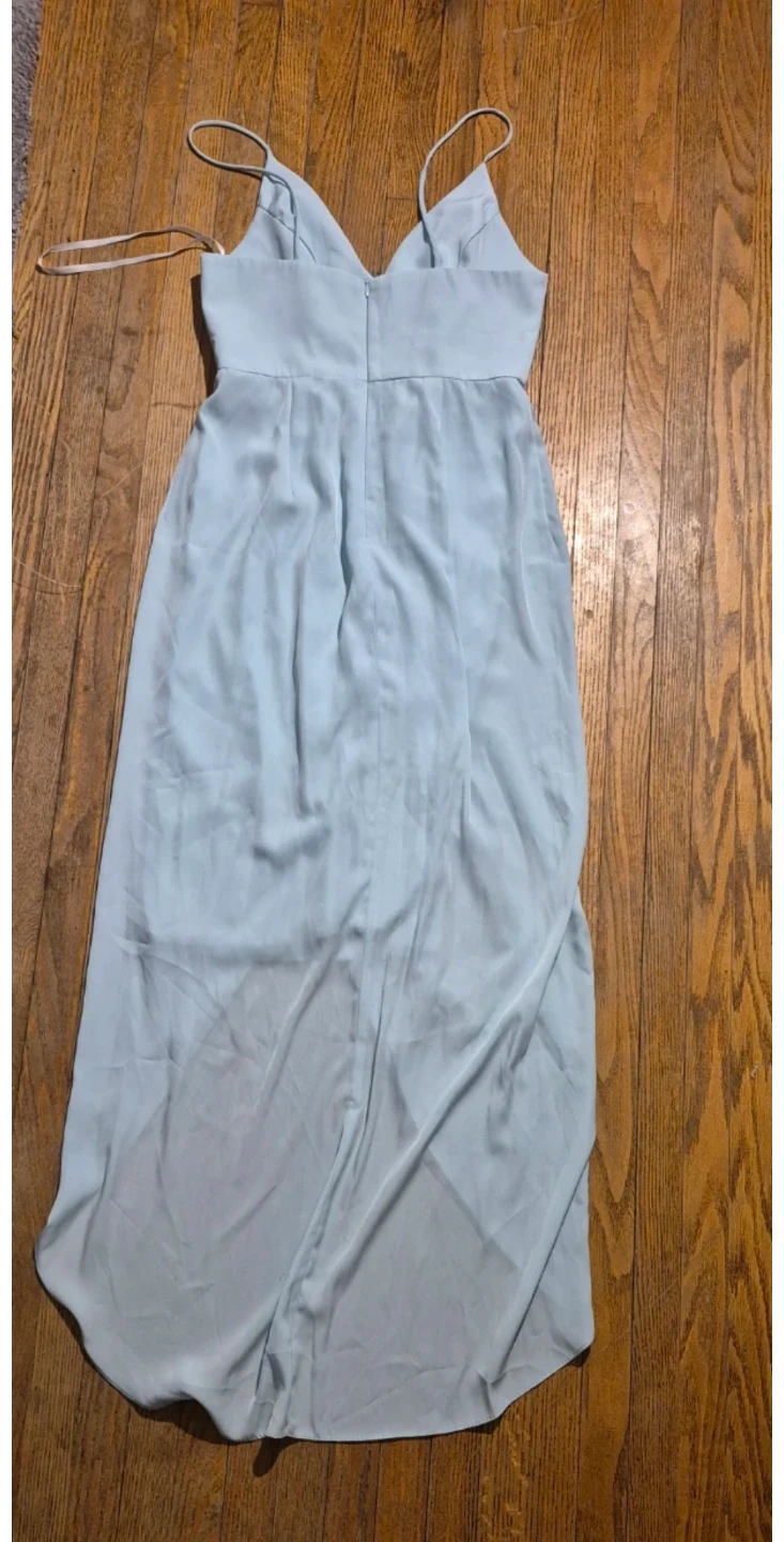 Xscape Light Blue Spaghetti Strap Maxi Dress Size 4 - photo 2