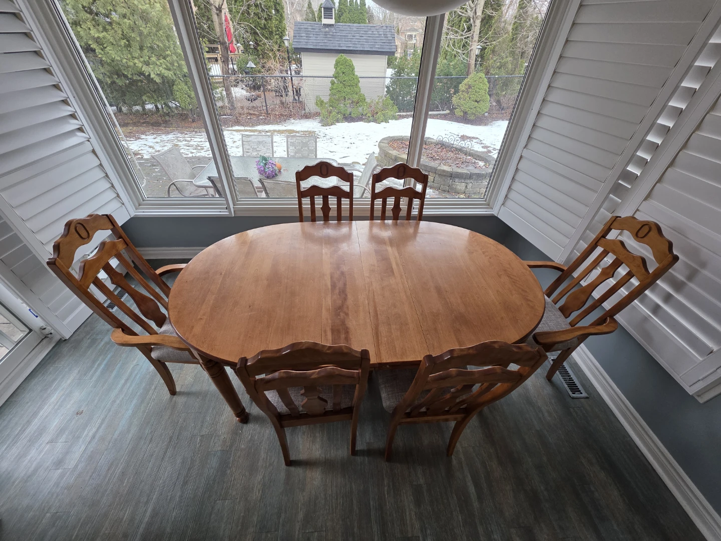 Solid Wood Dining Table with 6 Chairs - photo 2