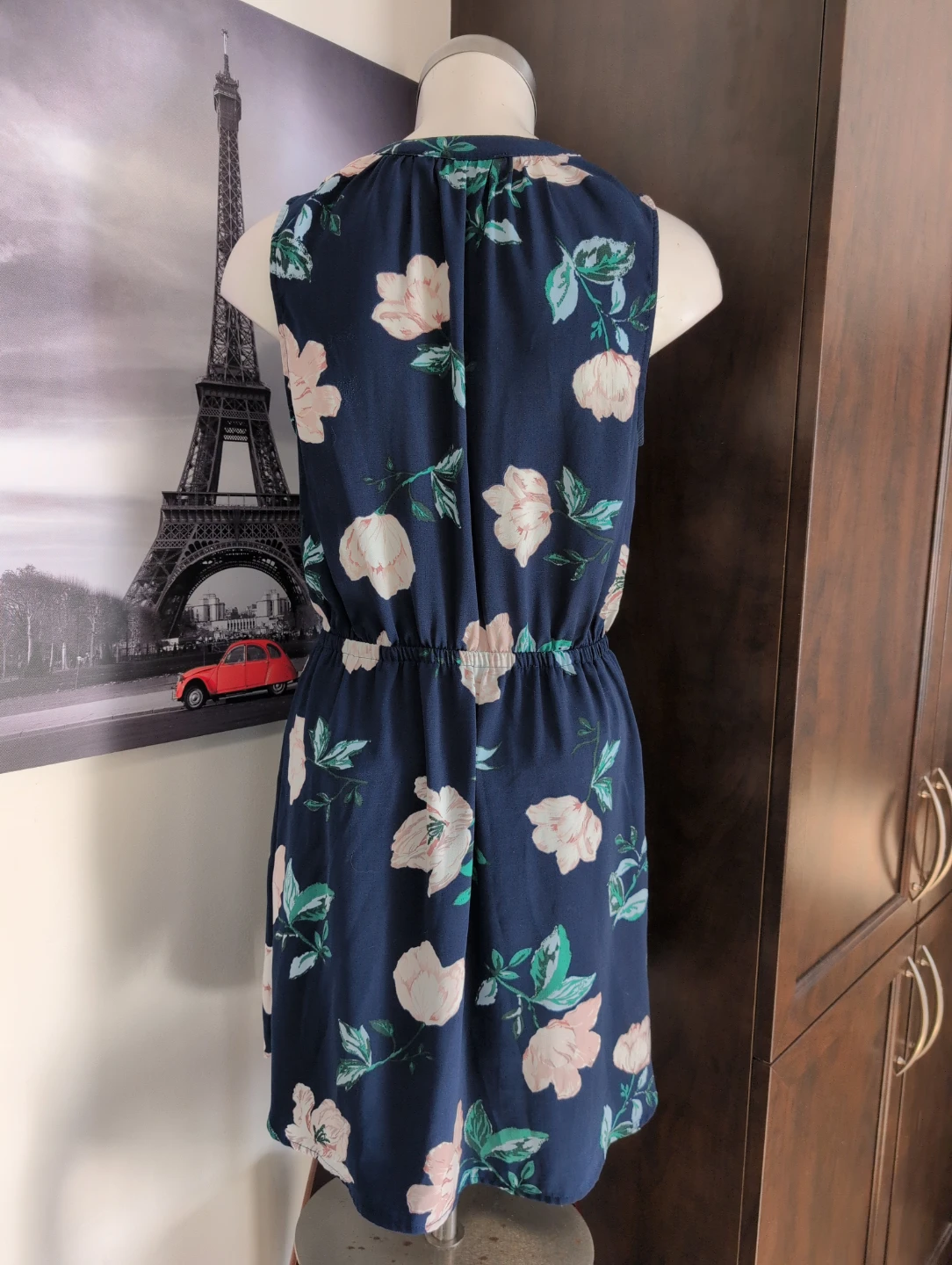 Dynamite Blue Floral Dress Size M - photo 4