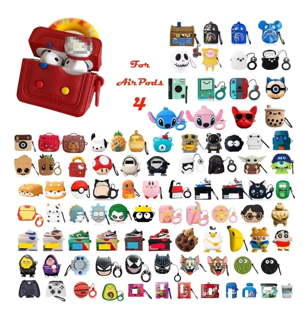 Cartoon comic case for AirPods pro 4 Protective Cases -