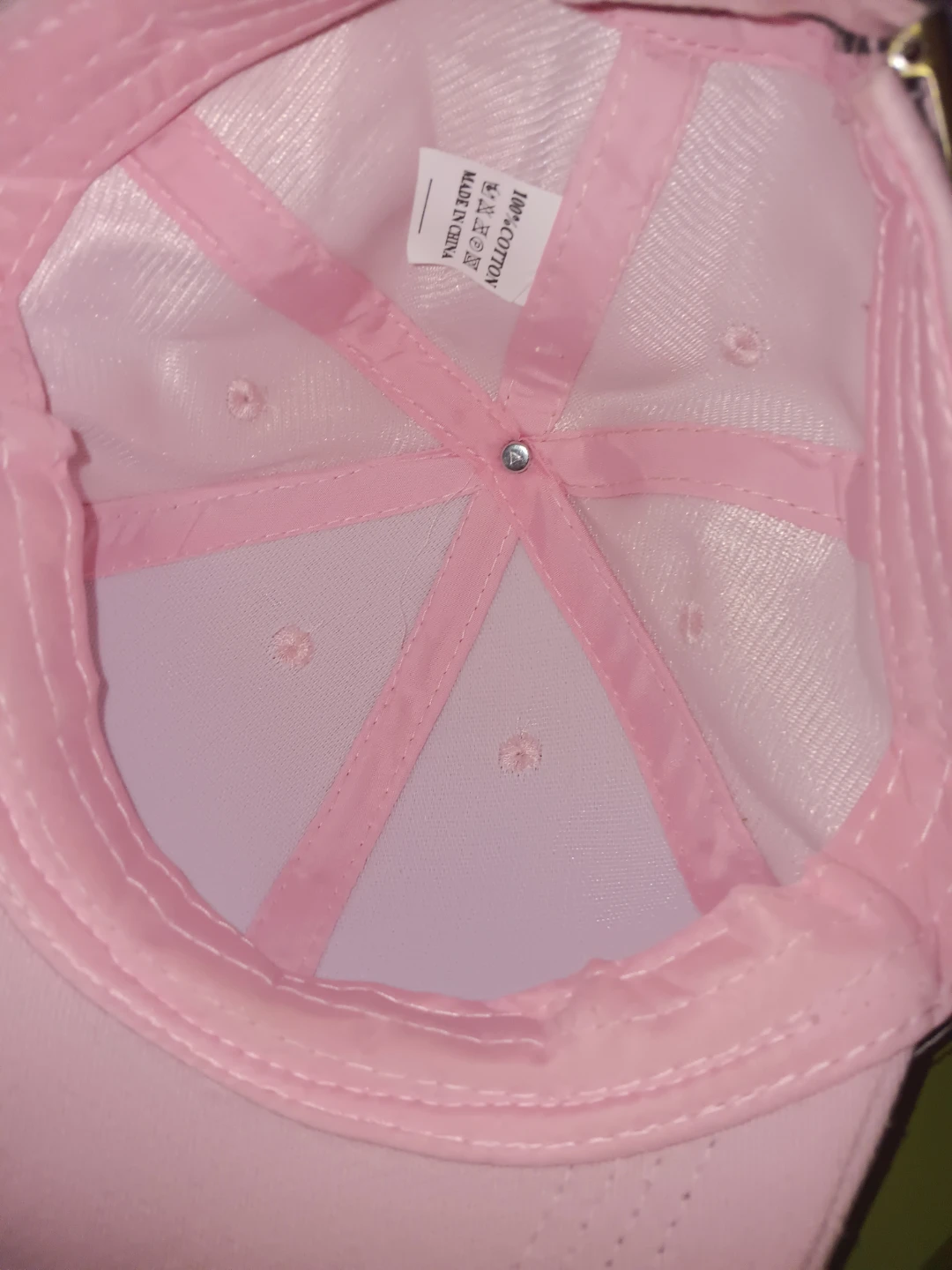Pink Baseball Cap with Rhinestone Butterflies and Stars - photo 2