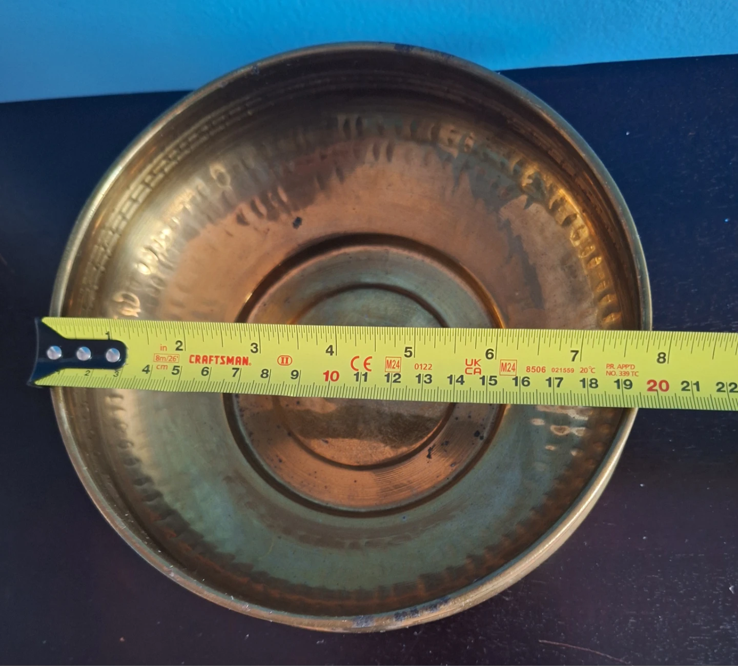 Vintage Brass Bowl Planter Uruli - photo 3