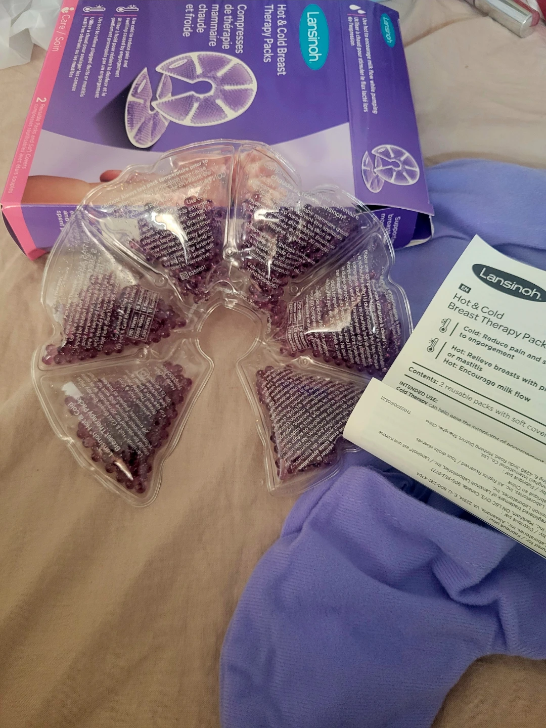Lansinoh Hot & Cold Breast Therapy Packs with Covers - photo 2