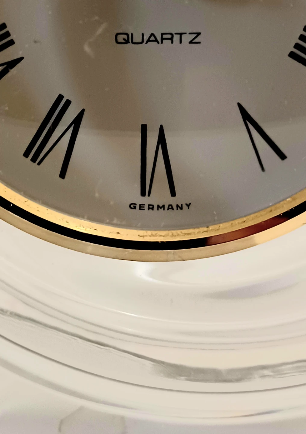 Vtg German Crystal Nautilus Shell Clock - photo 4