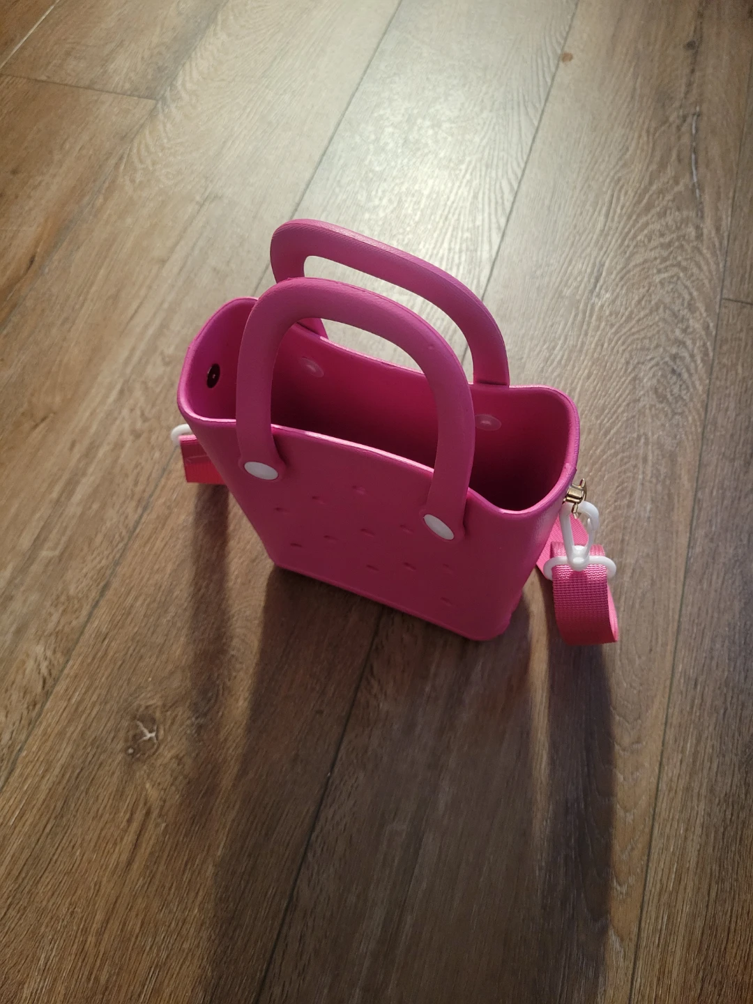Pink Mini Tote Bag with Shoulder Strap - photo 2