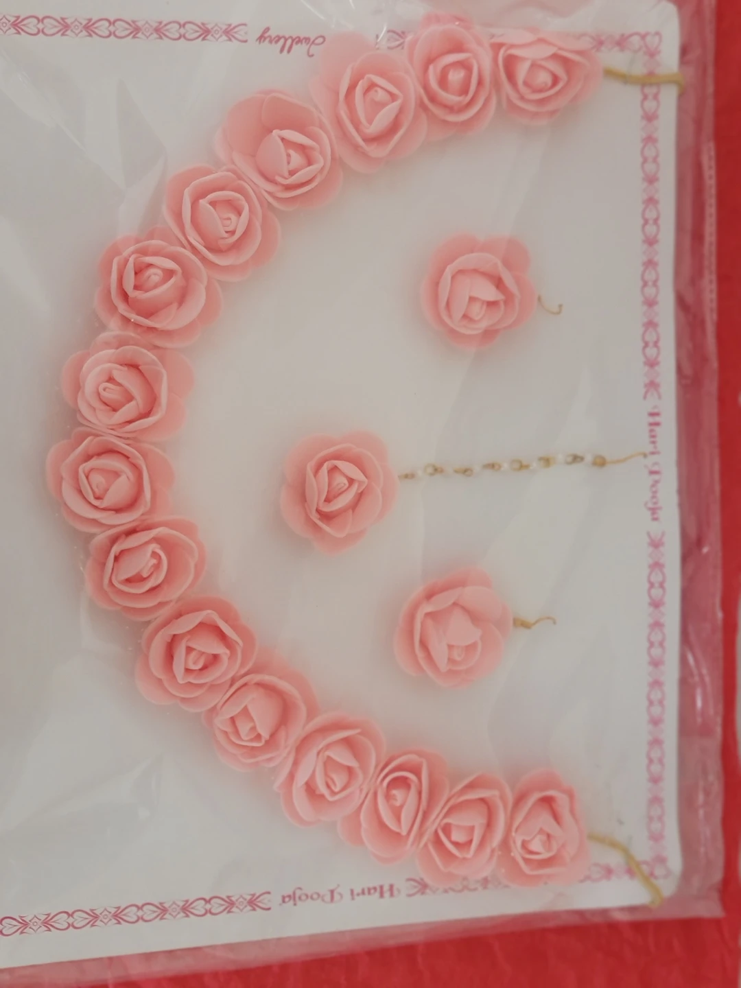 Pink Rose Jewellery Set