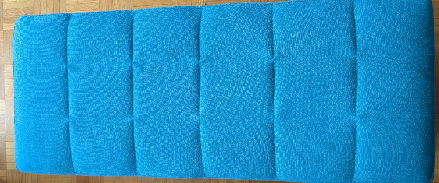 Teal Tufted Storage Ottoman Bench