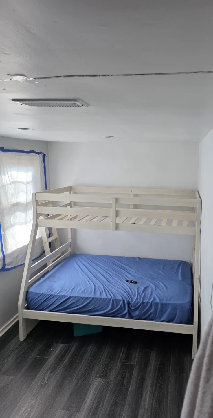 White Wooden Bunk Bed