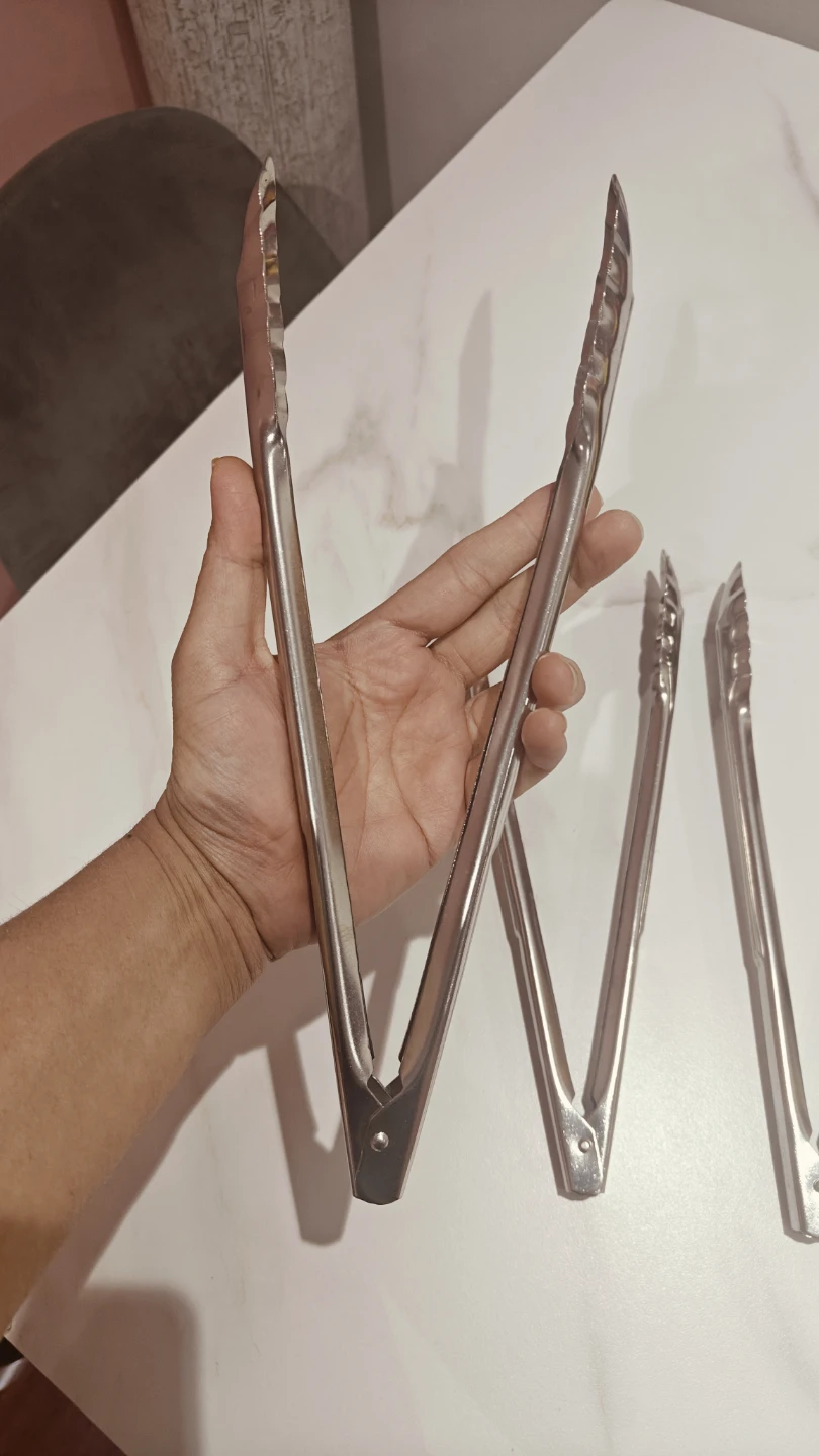 Stainless Steel Kitchen Tongs Set of 3 - photo 5