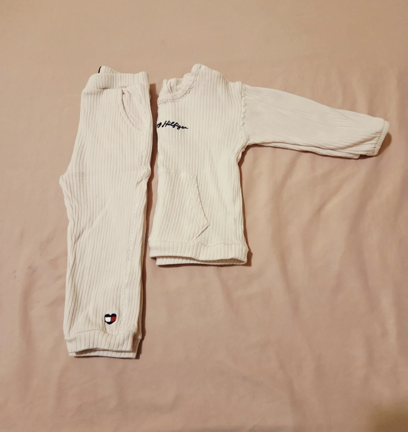 Tommy Hilfiger Baby Outfit - Light pink Ribbed Set