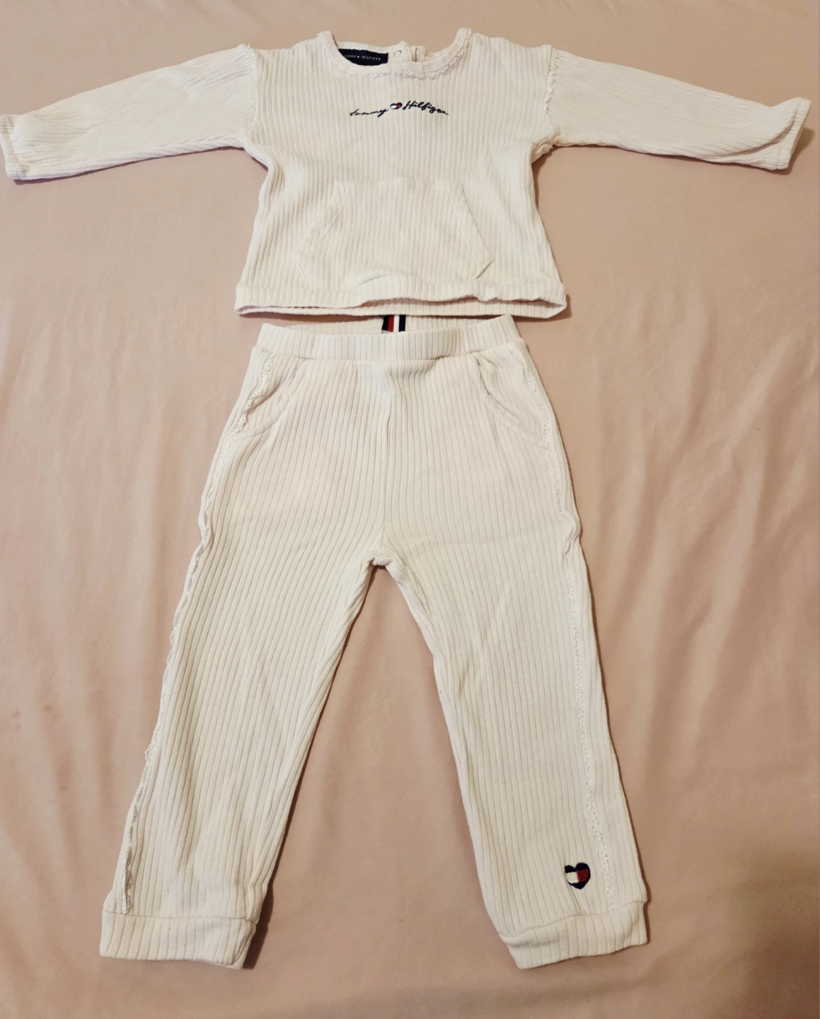 Tommy Hilfiger Baby Outfit - Light pink Ribbed Set - photo 2