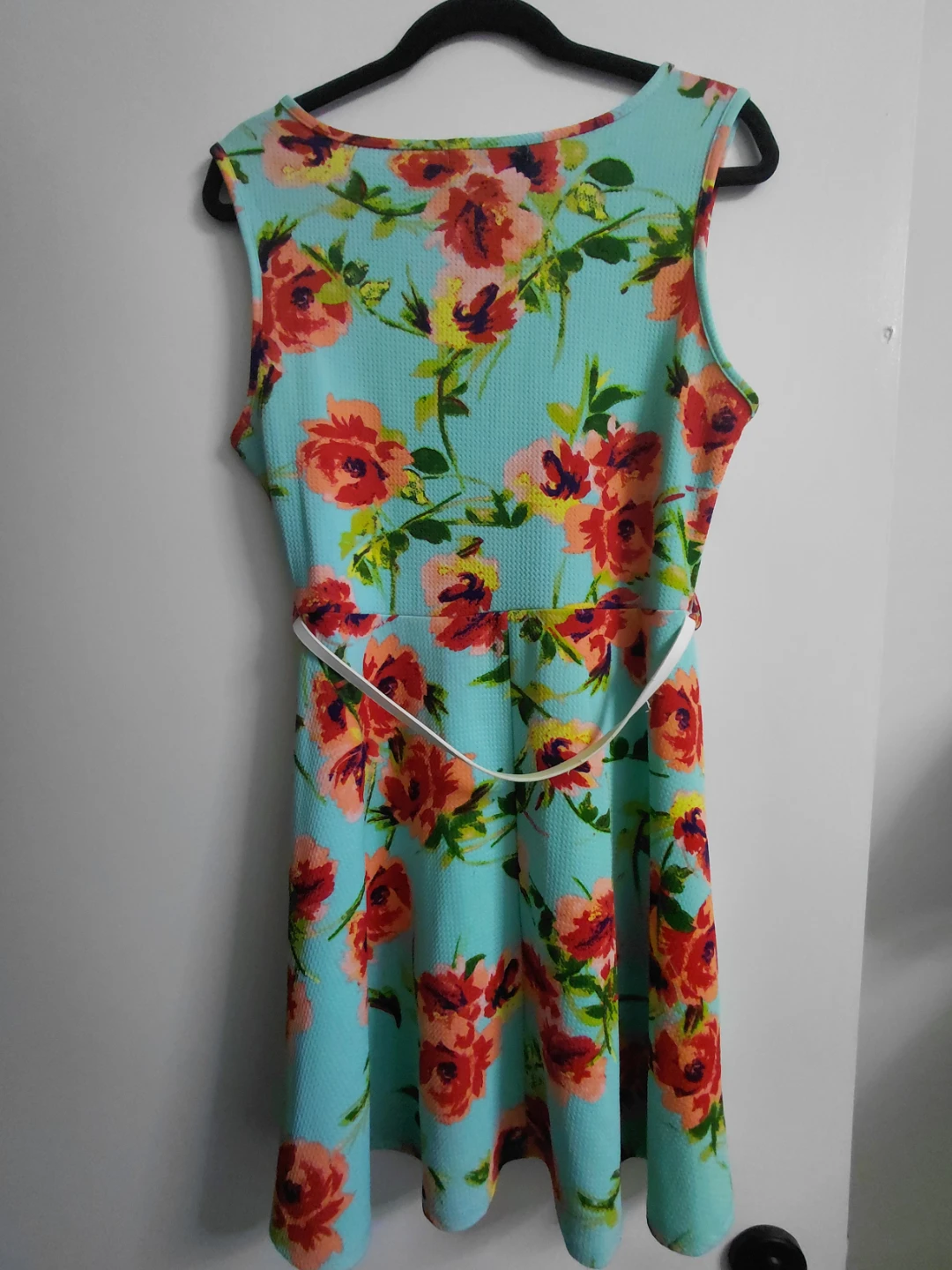 Impress! Floral Fit & Flare Dress with Belt Size Large - photo 2