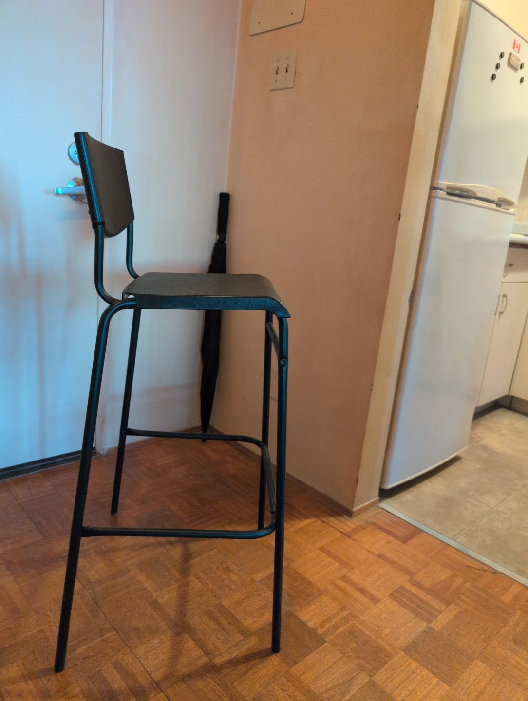 Two Black Bar Stools - photo 5