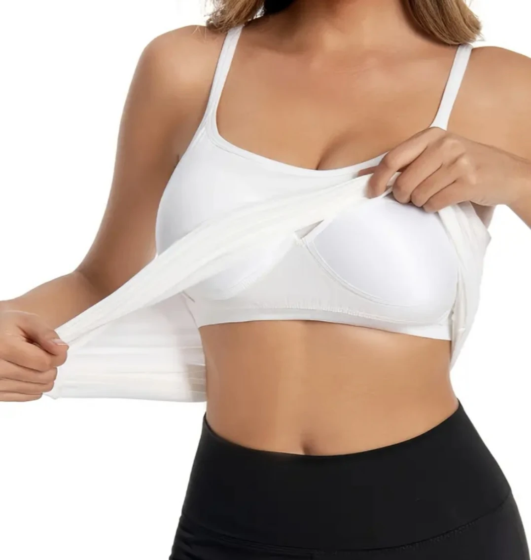 Women's White Camisole Tank Top - photo 2