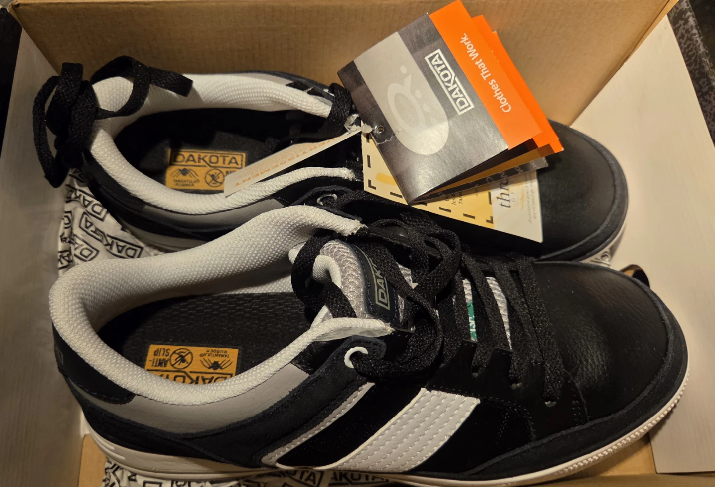 Dakota Anti-Slip Work Shoes - Black steel toe