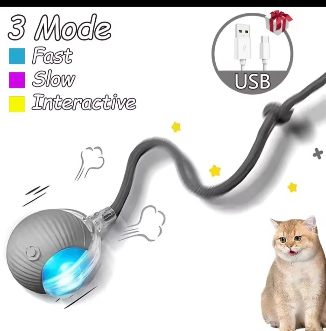 Interactive Cat Toy Ball with USB Charging - photo 4