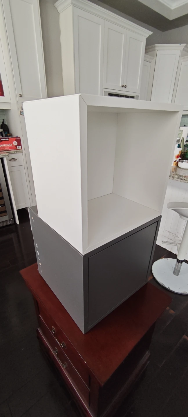 2 Wall-mounted shelving unit, $25/2 or $15/1