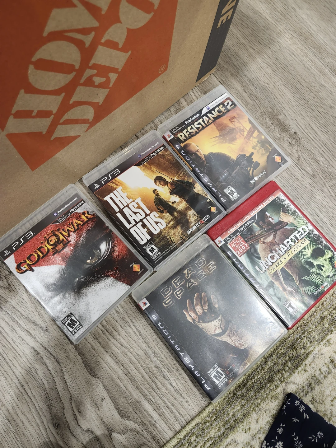 PlayStation 3 Games Lot -The Last of Us, God of War, Resistance