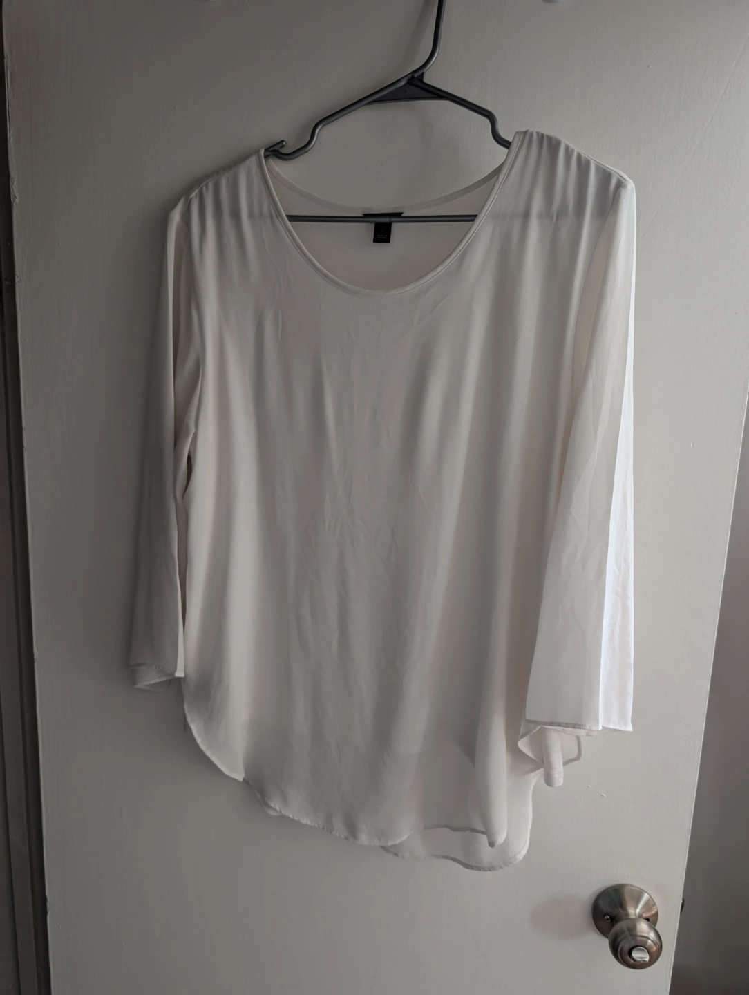 White Long-Sleeve Top