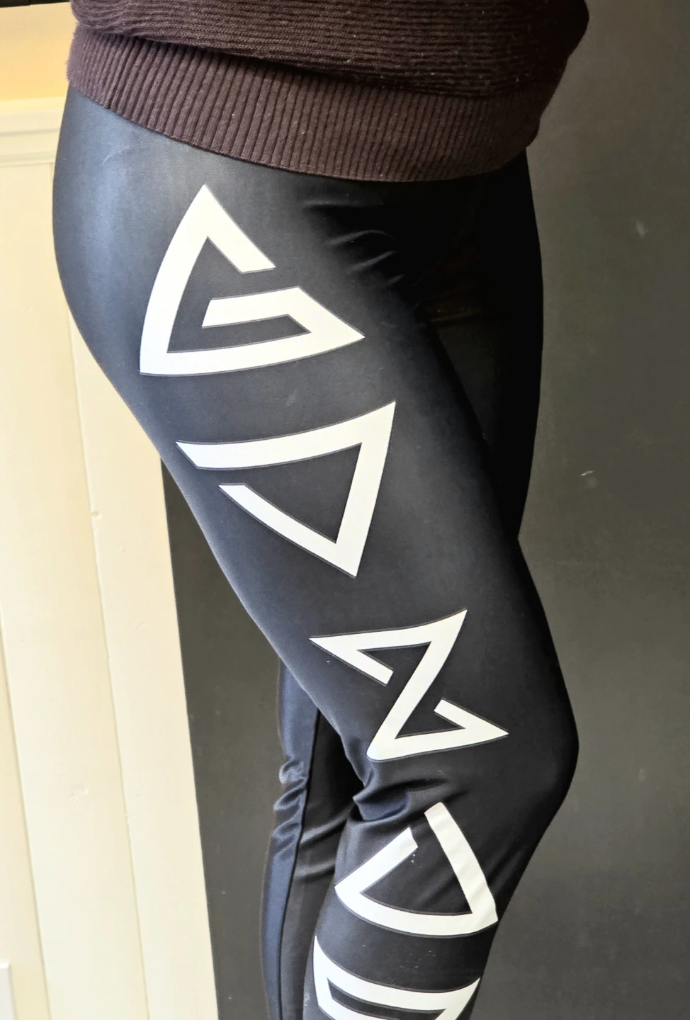 Black Leggings with Witcher Sign Symbols