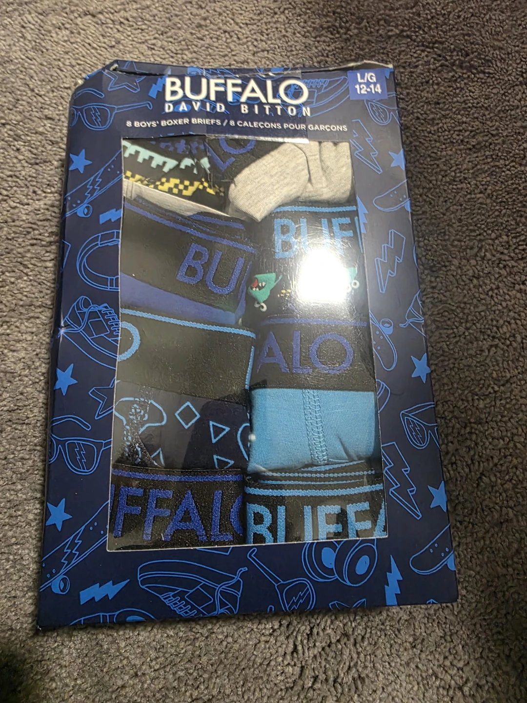 Buffalo David Bitton 8 Boys Boxer Briefs L/G 12-14