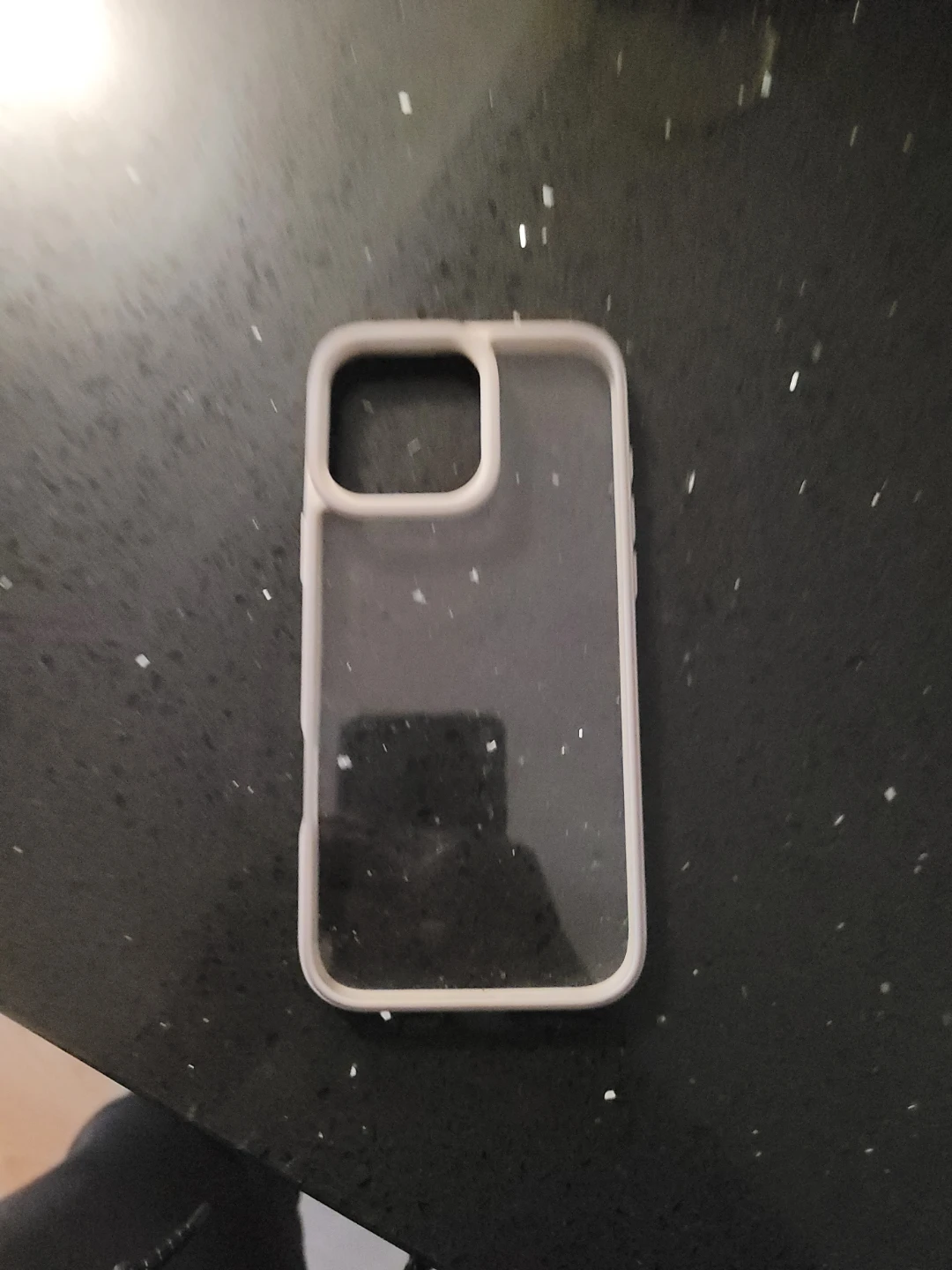 Iphone 16 Clear phone case with beige trim