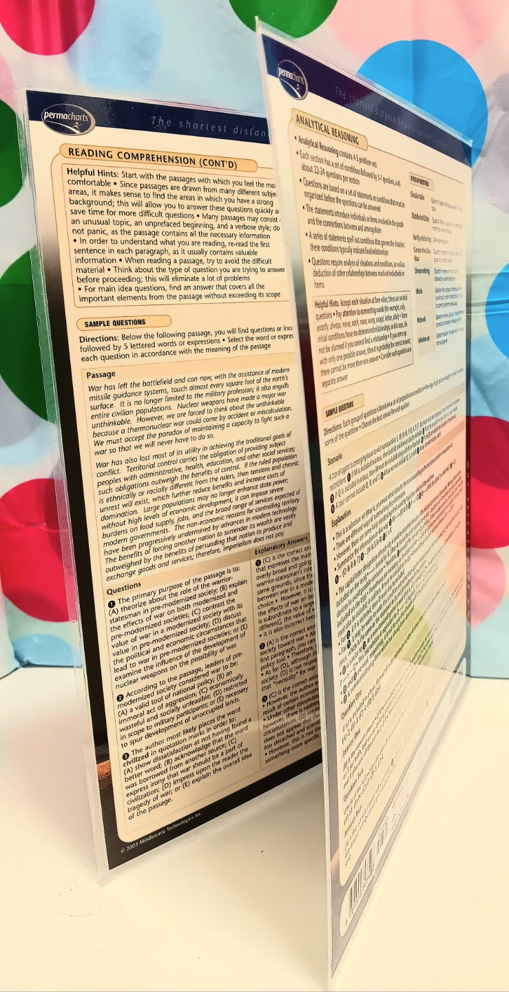 📄Permacharts LSAT Laminated Study Guide📄 - photo 4
