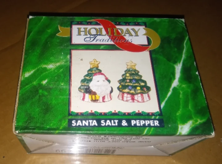 Holiday Traditions Santa Salt & Pepper Shakers