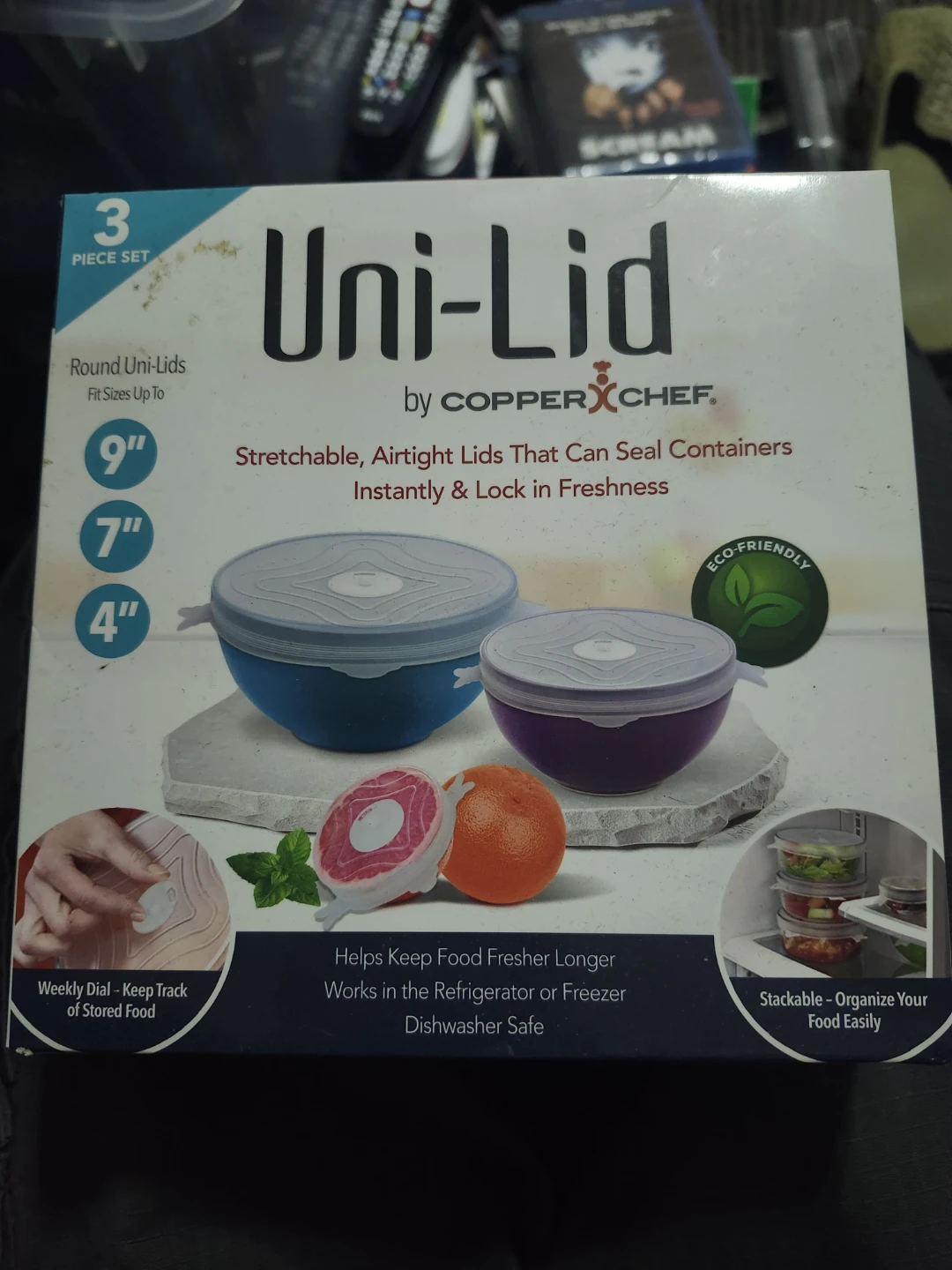 Uni-Lid by Copper Chef 3 Piece Round Uni-Lids Set