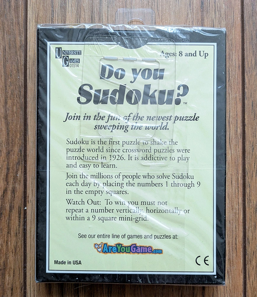 "Do You Sudoku?" - BRAND NEW, NEVER OPENED - photo 2