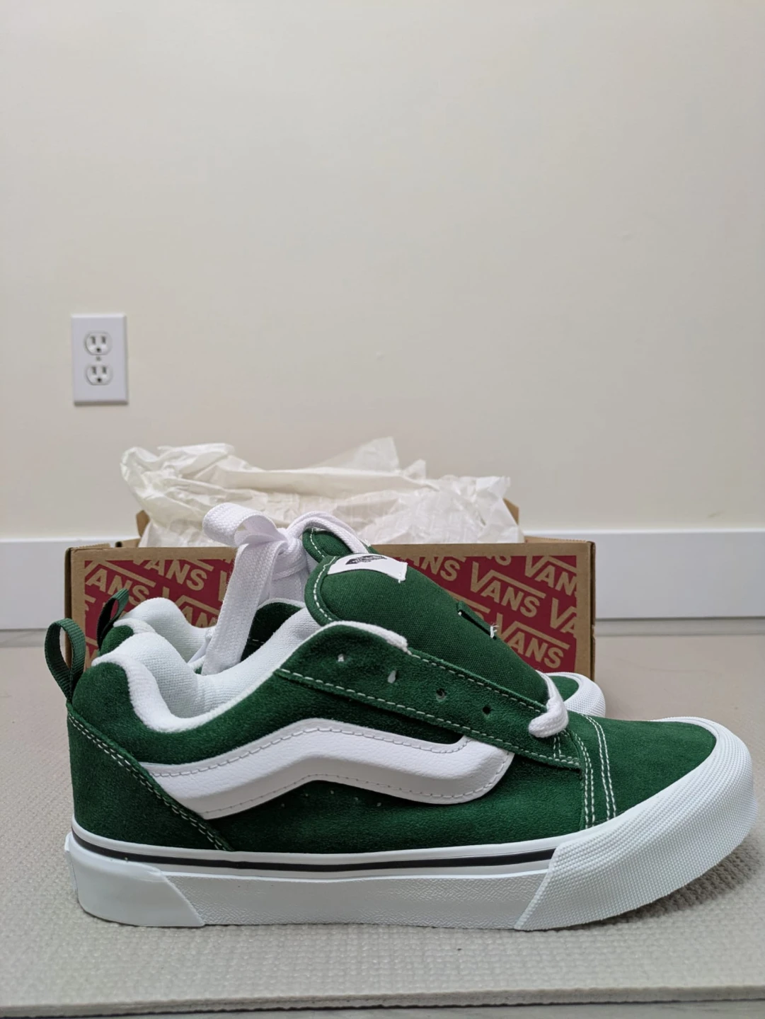 Vans Knu Skool Green Suede Shoes - Size 5.5 Youth - photo 4