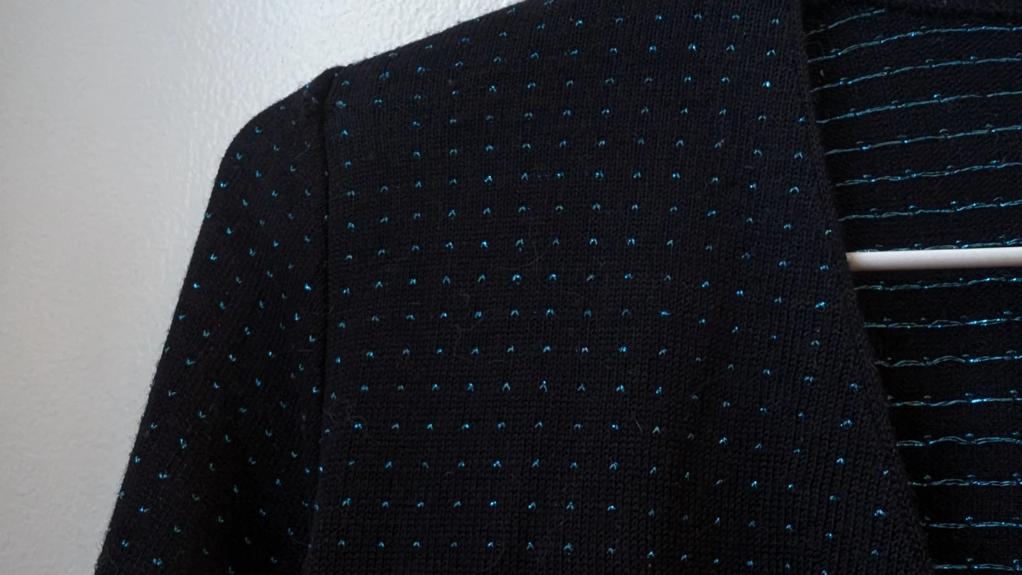 black double-breasted 80s cardigan - photo 5