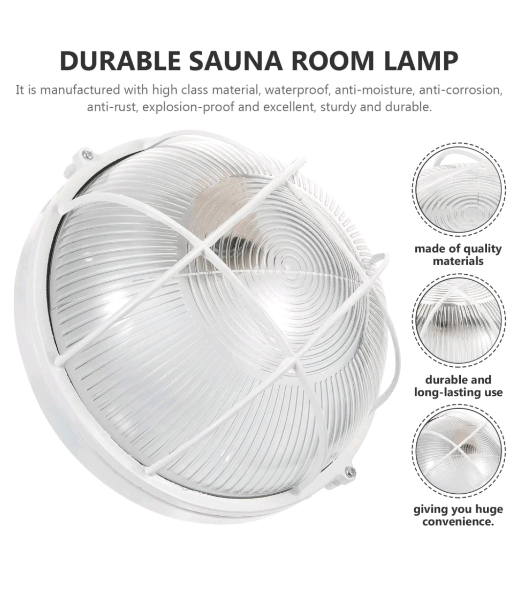 White Sauna Room Lamp