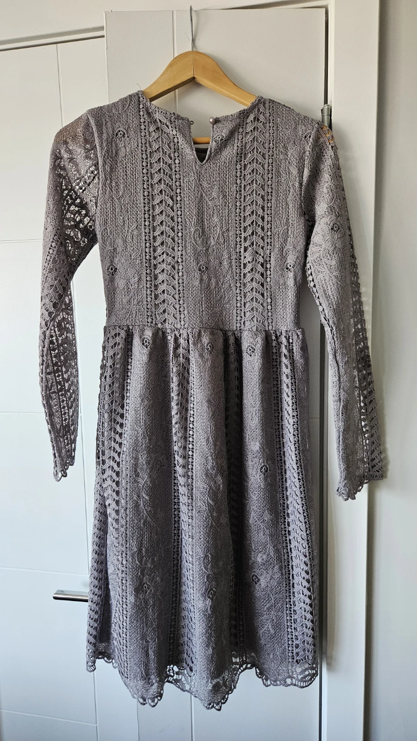 Grey Lace Dress Size S