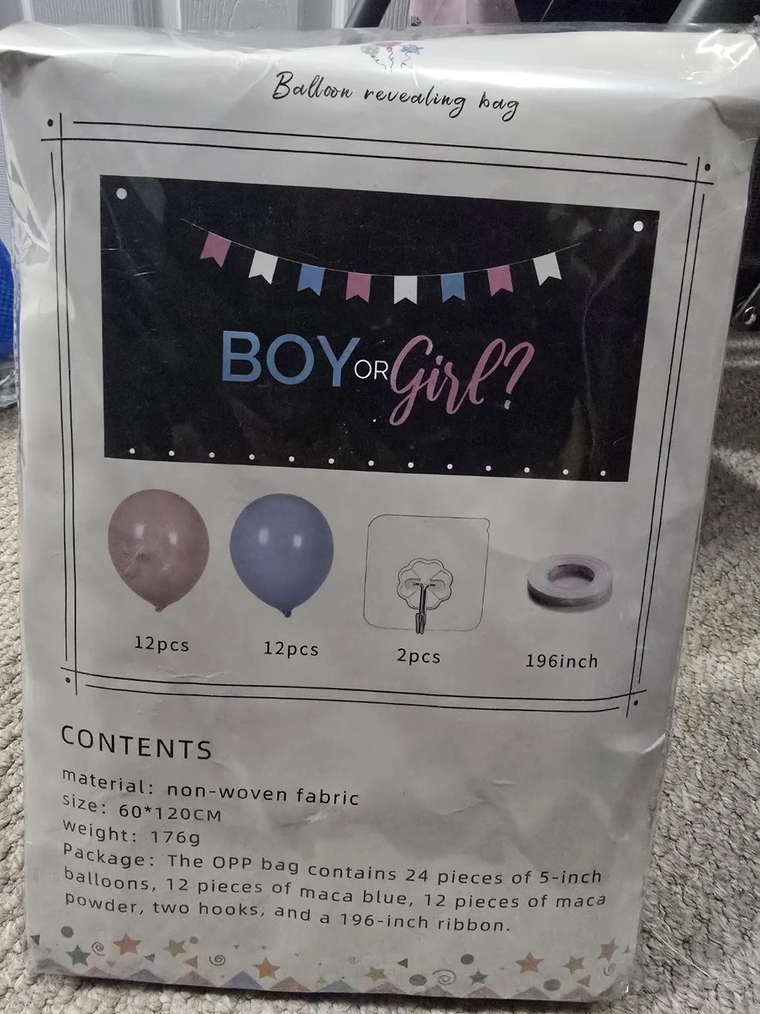 Gender Reveal Balloon Bag Kit