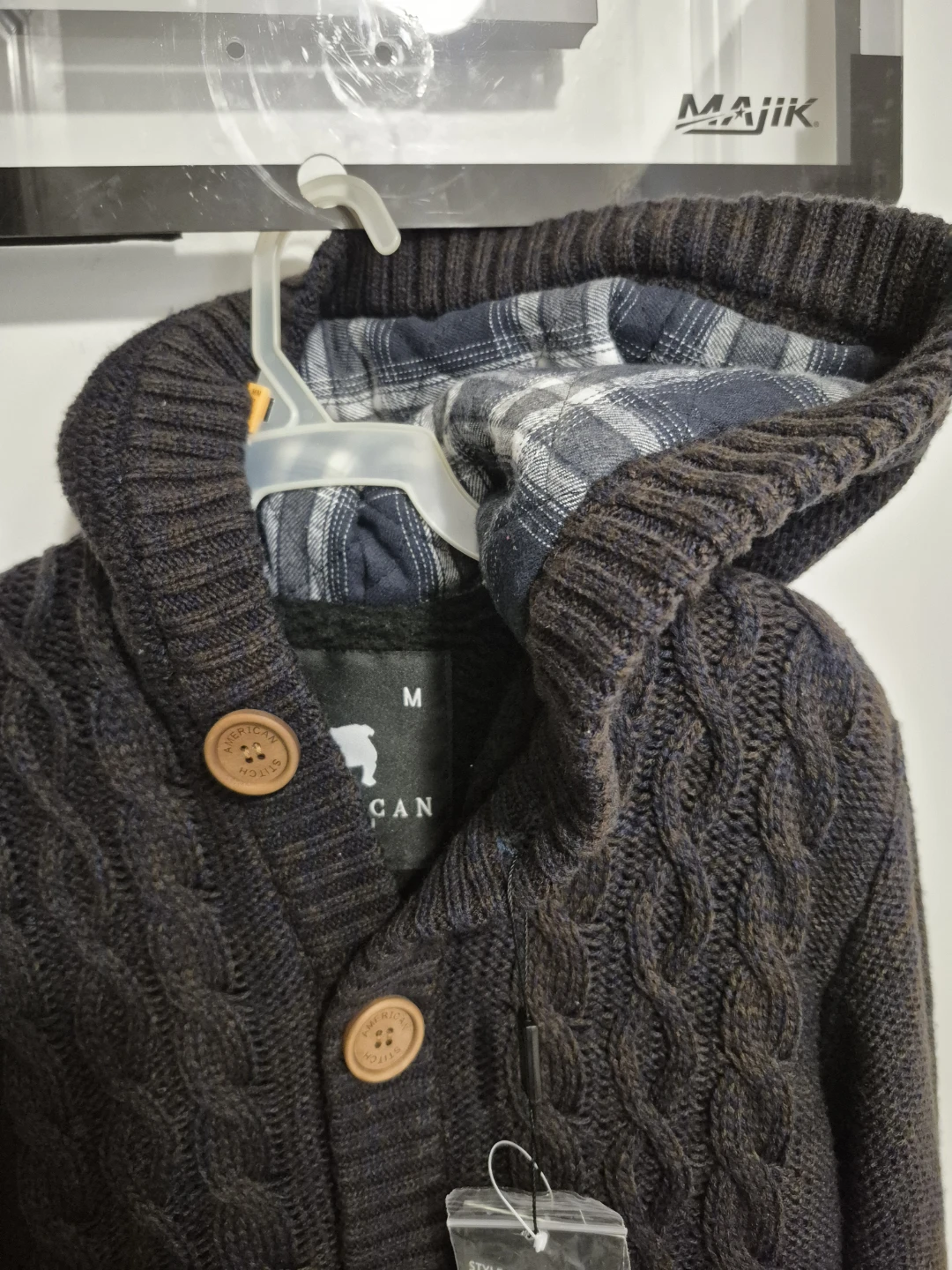 American Stitch Hooded Cardigan Size M - photo 4