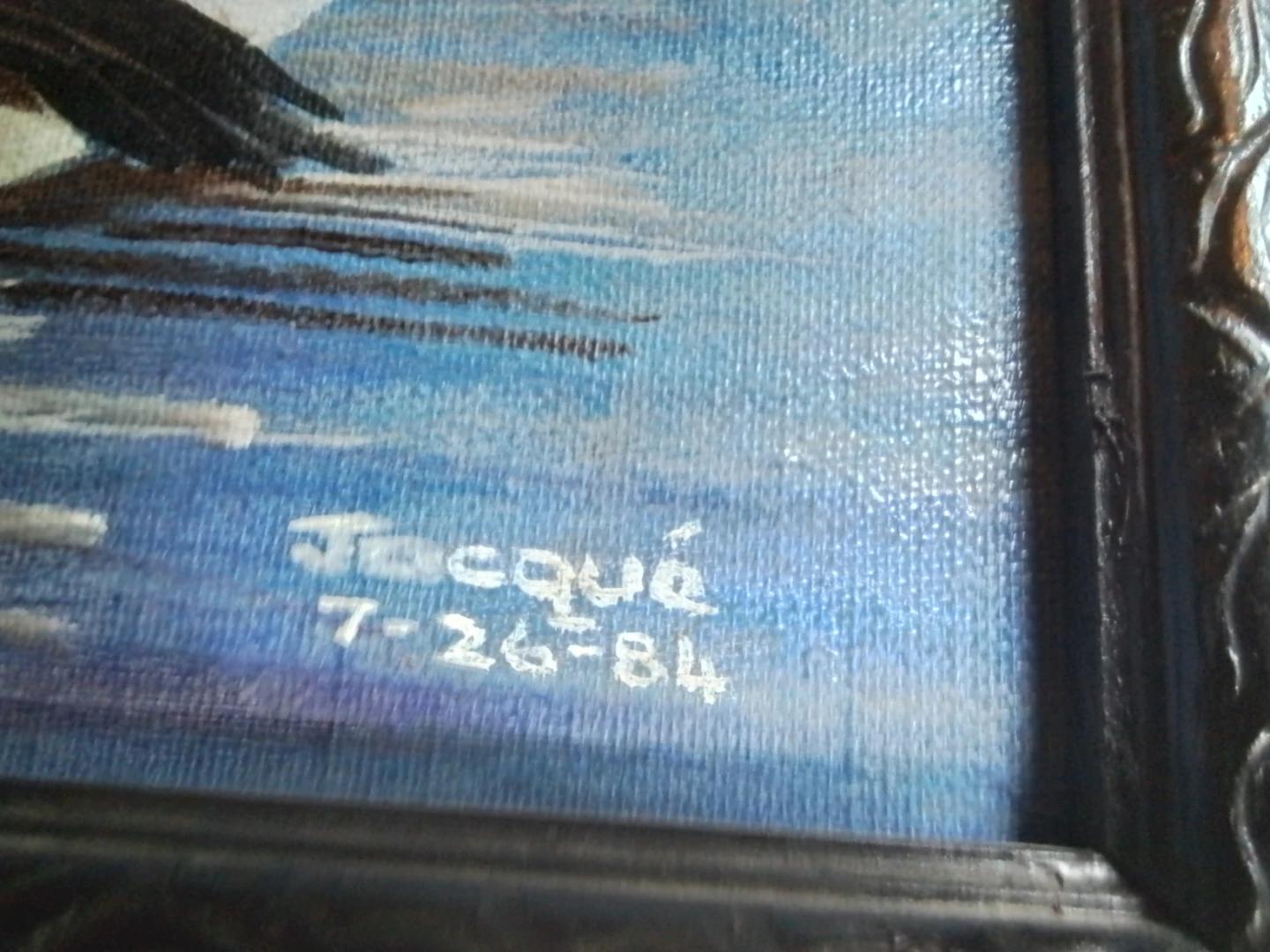 Framed Oil Painting of Geese by Jacqué (July 26, 1984) - photo 3