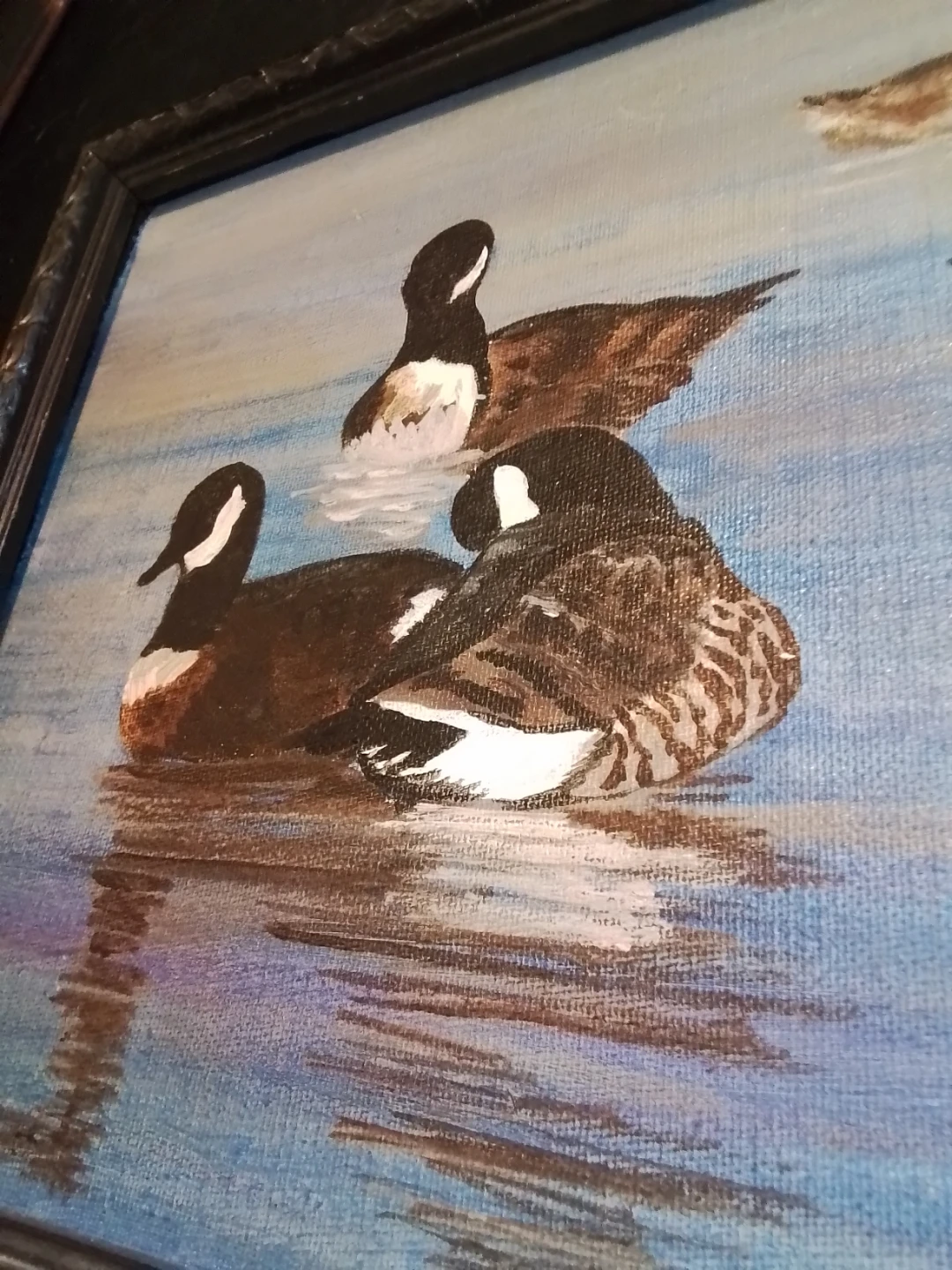 Framed Oil Painting of Geese by Jacqué (July 26, 1984) - photo 5