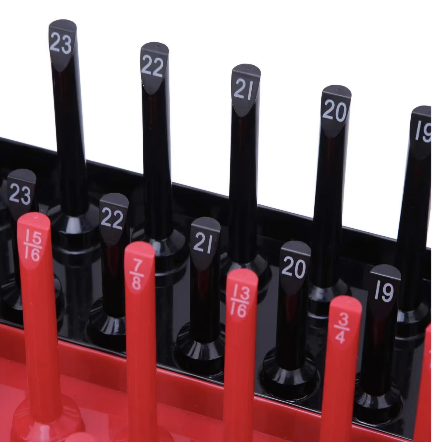 6PCS Socket Organizer Trays, Red SAE & Black Metric - photo 5