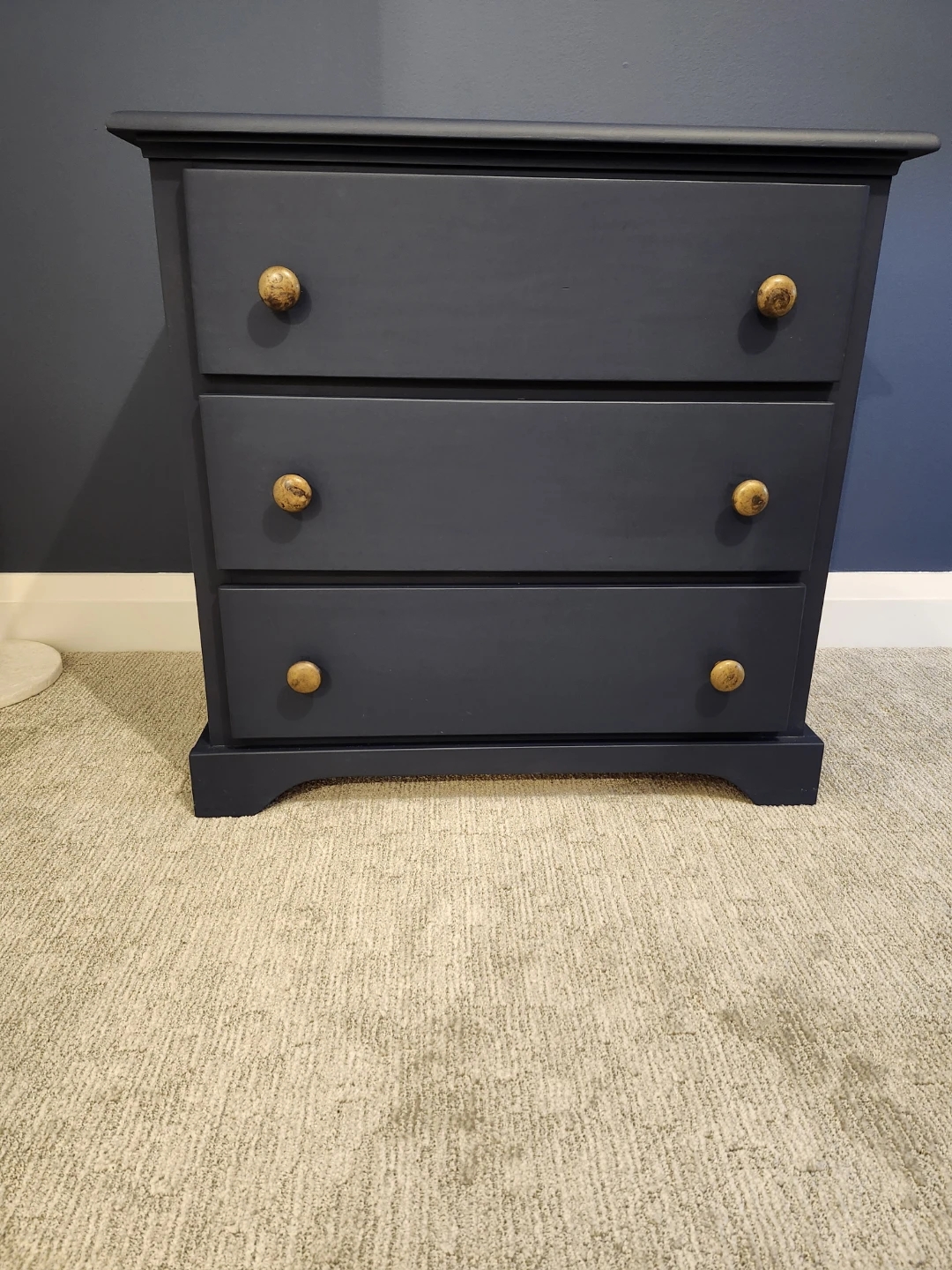 Dark Blue 3-Drawer Chest - SOLD