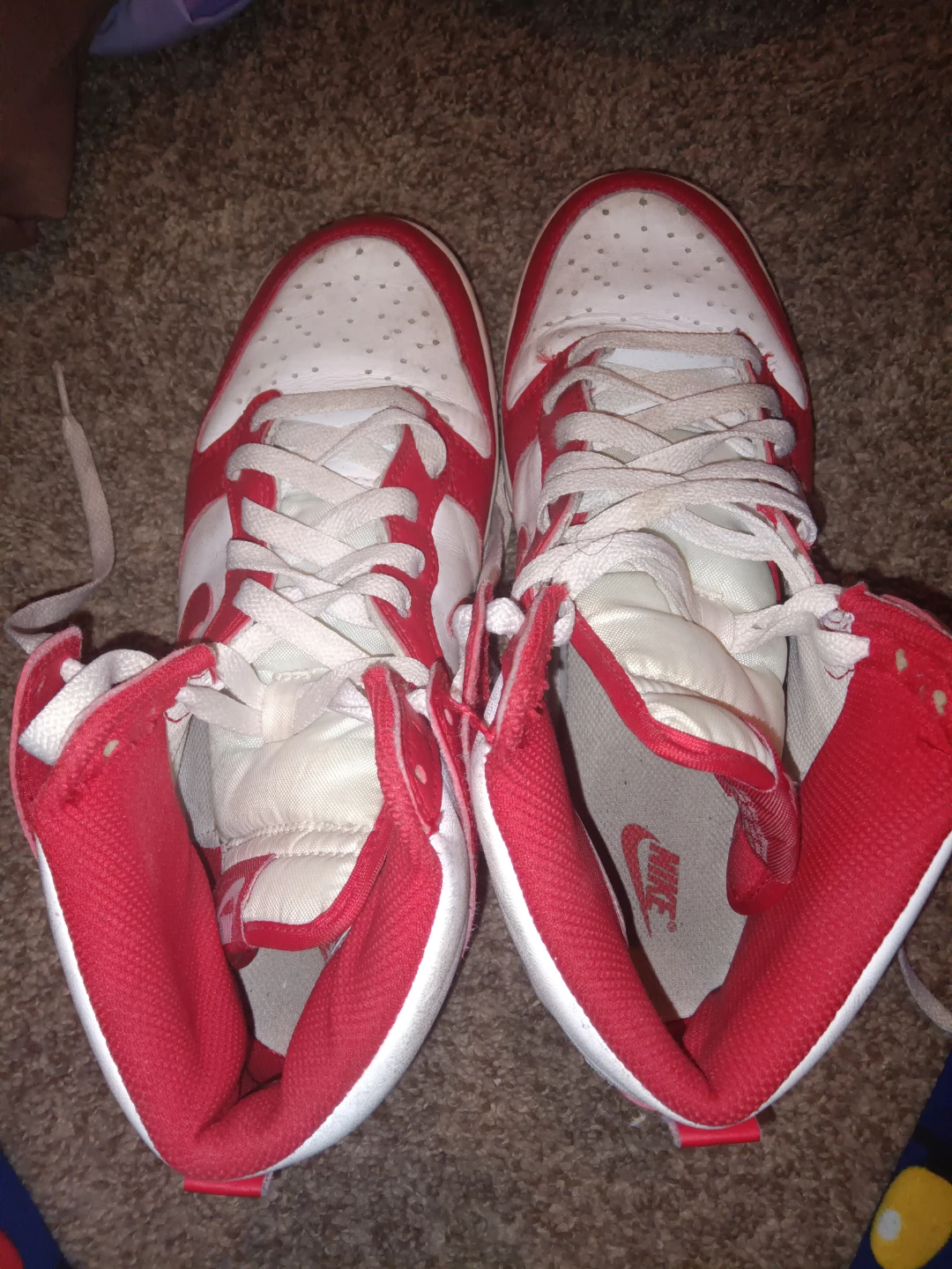 Nike High-Top Sneakers - Red/White