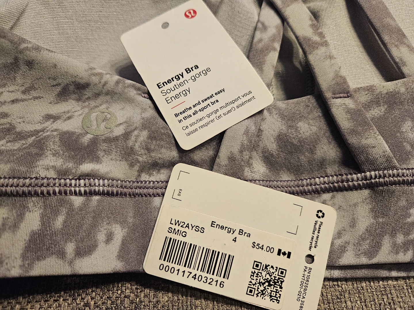 Lululemon Energy Bra Size 4