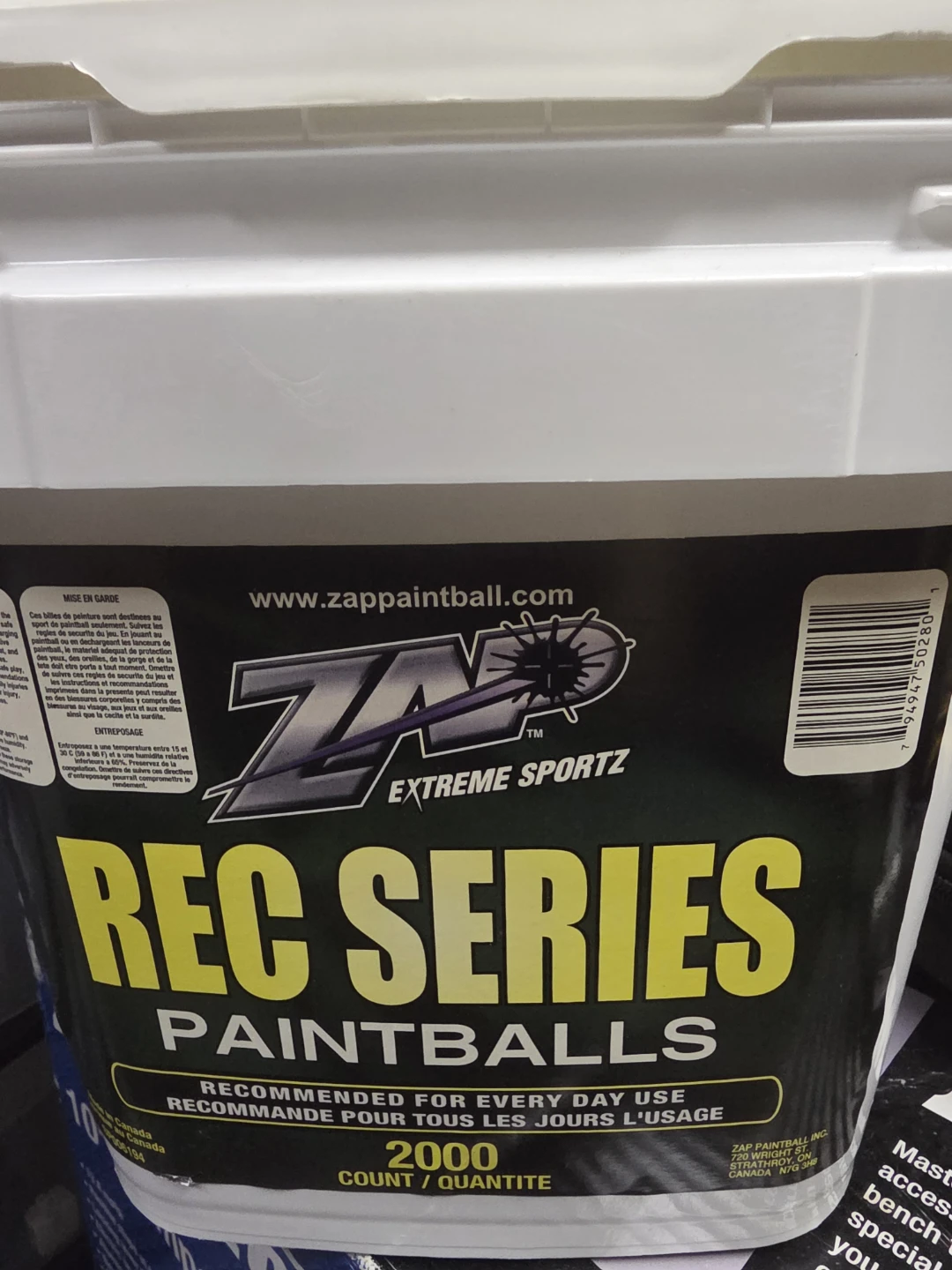 ZAP Extreme Sportz REC SERIES Paintballs - 2000 Count. 🧡