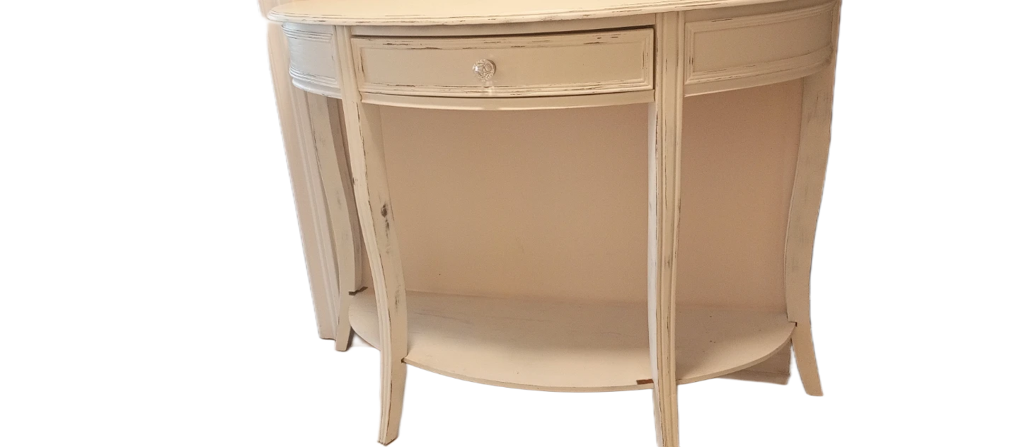 Cream Console Table with Drawer
