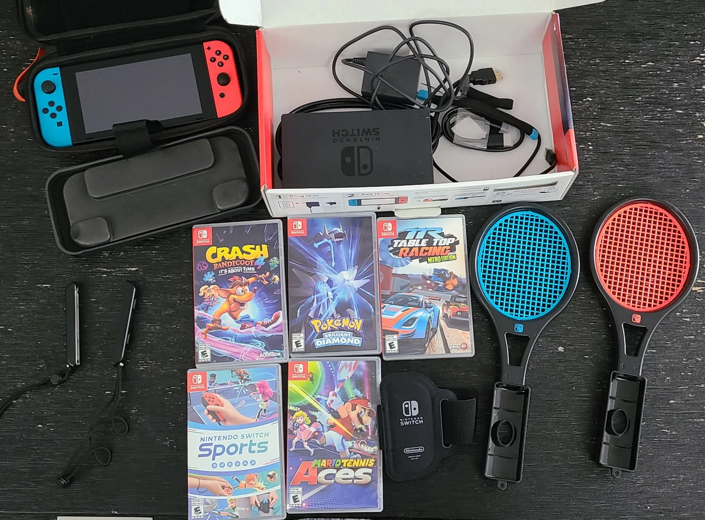 Nintendo Switch 1 Console Bundle with Games & Accessories