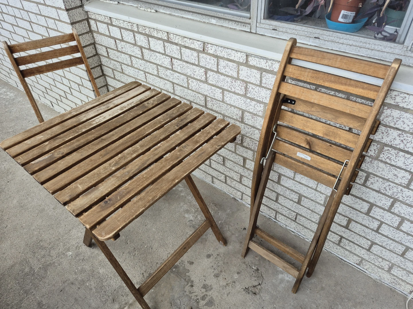 IKEA Wooden Patio Bistro Set - photo 2